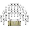 Mein HERZ Chiusure Ganci per Cassetta Degli Attrezzi, 20 Pz Fermaglio a Molla， Leva Chiusura Collo del Piede Chiusura Blindature in Acciaio Inox per Armadio, Porta, Scatola, Custodia Senza Serratura