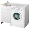 Negrari Lavatoio 109x60 cm Bianco Versione Sinistra - Serie Magica