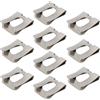 Create idea 10 Stück Gabelkopfclip für Stift M8 Nickel 65 Mangan Schnellverschluss-Clips U-Mutter-Clip Schraube (17,8 X 14,1 X 8 Mm)