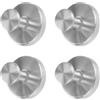 REBECCAHOWARD 4 ganci a ventosa, ganci ventosa, rimovibili senza fori, ganci per asciugamani, in acciaio inox, per cucina, bagno, finestra liscia, vetro (argento)
