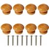 topolenashop 8 Pomelli per Mobili in Legno 32mm - Maniglie Rotonde con Viti, Pomelli per Cassetti, Armadi, Cucina e Guardaroba, Pomelli Legno Naturale Fai da Te | 2382047