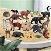 Collezione di Figurine di Animali Del Bosco in Plastica, Gioco Educativo in