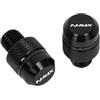 YYAOYAO Vite retrovisore Per Nmax N-max 125 155 2017-2025 Accessori Moto CNC Tappi Foro Specchietti Viti Bulloni Di Copertura(Black)