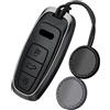 Rondrive Cover per chiave elettronica compatibile con Audi Q3 SUV 2026 A3 S3 RS3 A6 S6 A7 A8 Q7 SQ7 Q8 SQ8 RSQ8 SQ8 e-tron dal 2022 in poi, in metallo e pelle, guscio per chiave auto, nero
