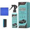 Generic Plastica, Clarify per auto, spray per ristrutturazione di finiture nere per interni ed esterni, detergente e balsamo per cruscotto auto, gomma/pelle, non unge, per restaurare la plastica, 120 ml (2)