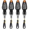 Gebildet 4pcs Ambra Moto LED Lampeggianti Anteriore Indicatori di direzione per Moto Harley Cruiser Honda Kawasaki BMW Yamaha Suzuki