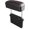SENYAZON Bracciolo per console auto Bracciolo Box Bracciolo Regolabile Altezza Comfort Gomito Pad Braccioli Scatola Organizzatore (Linea Rossa Nera)