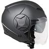 CGM Casco demi jet CGM 129A ILLINOIS, Nero opaco, L