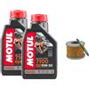 Generico Kit Tagliando Zontes ZT 310 FIltro Olio + Compatibile con Motul 7100 10W50 2LT