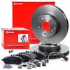 BREMBO Coated Disc Line set di freni per asse anteriore, inclusi dischi freno anteriori Ø 295 mm ventilati e pastiglie freno anteriori + contatto di usura