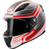 LS2, Casco Moto Integrale RAPID II CIRCUIT Gloss White Red, L