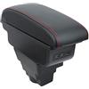 OYHCM Bracciolo Centrale per Opel Astra J 2012-2020, Doppio Scomparto, Pelle Nera, Facile da Installare, Accessorio Auto Personalizzato