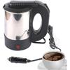 Generico Bollitore elettrico da viaggio Scalda caffè - Riscaldatore elettrico in acciaio inossidabile, design a doppia tensione 12 V 24 V, portatile con riscaldamento automatico, funzione di spegnimento