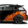 Finest Folia Adesivi per auto XXL, set da 2 pezzi, 60 x 200 cm, design geometrico, per auto, lato moto, bus, accessori per auto, camouflage tuning, decorazione KX075 (arancione)