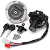 RORLL Interruttore Accensione Blocco Moto Blocco Interruttore Di Accensione Motocicletta Per YZF R1 1998-2003 R6 99-05 Per FJR1300 04-10 FZ6 FZ6R FJ1300 Tappo Serbatoio Carburante Set Chiavi Serratura Sella