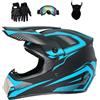 Senhill Casco da Motocross ATV Offroad Casco Dirt Bike per Adulti Giovani unisex Casco da moto con Guanti Occhiali Maschera