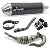 Maxtuned Sistema di scarico LeoVince X-FIGHT Black Edition, acciaio inossidabile nero per Rieju MRT 50/SM/MRT PRO 50/SM
