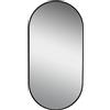 BD ART Specchio Ovale 50x100 cm Nero MDF per Soggiorno, Corridoio, Ingresso