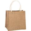 Eleeonora Borsa Juta da Rivestire Uncinetto,Borsa di Iuta Riutilizzabile,Borsa della Spesa in Juta,Borsa per La Spesa Juta,Portatile,Pieghevole,retrò Elegante,per Shopping,Picnic,Regali,Spiaggia