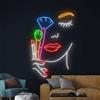 Maimeili Naielsalon HKT Lavaggio dei capelli, taglio e styling Combo LED Neon Shield für Mural Decoration Lumière regolabile USB Salon Bar Pub Club Reunions Art Mural Decoration