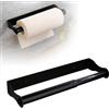 JYNVO Porta Scottex Cucina, Portarotolo Da Cucina Senza Foratura, Porta Scottex, Portarotolo Da Acciaio Inossidabile, Portarotolo Da Carta Igienica Autoadesivo Per Cucina, Bagno, Soggiorno, Nero