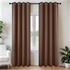 Joydeco Set di 2 tende oscuranti lunghe 274 cm, a isolamento termico, 2 tende oscuranti con occhielli, per camera da letto e soggiorno (larghezza 132 x lunghezza 274 cm, marrone)