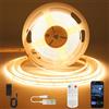 ACELUMO App Controllo Striscia LED COB 3 metri, Striscia LED Bianco Caldo con Smart App e Telecomando, Funzione Timer, Colore Dinamico, Modalità Musica per Parete TV Cucina Soggiorno, 3000K