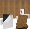 Bcuuozeeing Pannelli da parete autoadesivi effetto doghe in legno, 30 x 30 cm, 12 pezzi adesivi per piastrelle, piastrelle da cucina, pannelli da parete in PVC, autoadesivi, per la cucina (colore rovere scuro)