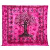Seamar Copritutto Grande New Albero Copri Divano 100% Cotone Riciclato con Frange 210x230cm Telo Mare (Fucsia)