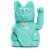 Diminuto Cielo Maneki Neko Gatto Portafortuna Giapponese con Zampa Mobile Figurina Dipinta a Mano Decorazione Casa Ufficio Ingresso Idea Regalo Fortuna Prosperità Felicità Feng Shui (TURCHESE, L (12x9x18cm))