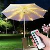 GOMETY Illuminazione a LED per ombrellone, 8 modalità con telecomando, catena per ombrelloni da giardino, catena di luci a LED per ombrellone, catena luminosa IP67, decorazione