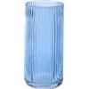 KAYLETIN Vaso in vetro a coste, vaso di vetro blu per fiori, vasi per mazzo di fiori, vasi moderni per soggiorno, camera da letto, tavolo da pranzo, ufficio, matrimonio, 20 cm