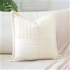 Artscope 1 Pezzi Federe per Cuscini in Velluto a Coste Copricuscini Geometrico Decorativo per Domestica Soggiorno Camera da Letto Divano 55x55cm, Beige