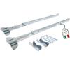 OWIJI Stendipanni Balcone Esterno Interno Stendino Acciaio Zincato Ferro Aste Pieghevoli 56 cm Attacco Universale Piastre Antitorsione Balcone Ringhiera Kit Montaggio Completo Installazione Semplice