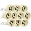 LEDLUX 10 Pezzi Portalampada GU10 in Ceramica 220V, Attacco per Lampadine LED GU10, Supporto Faretto da Incasso con Cavi, Ricambio per Faretti e Spot