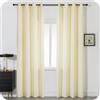 GIRASOLE HOME® Coppia Tende Semi Oscuranti Tinta Unita Tenda per Soggiorno e Camera 2 Pannelli con Occhielli (Crema, 140x275cm)