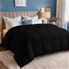 Utopia Bedding Piumone Primavera/Estivo Piumino Leggero, Trapunta Primavera/Estivo 100% Microfibra in Fibra Cava, Nero, 220x260 cm