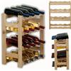 Modo24 - Cantinetta per Vini, in Legno Non trattato, Legno, Non trattato, 43,5 x 25 x 54 cm