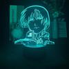 KJsdaADSA Lampada illusione 3d led luce notturna anime fullmetal alchemist roy mustang camera da letto mobili per ufficio regalo di compleanno per bambini 7 colori