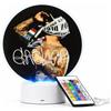 GEOLIER OFFICIAL - Lampada da Tavolo LED RGB - Alimentazione a Pile o USB - Telecomando Incluso - Controllo Base Touch - Luce Multicolore (Nero Ippodromo)