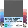 etérea Himmlische Qualität etérea Jersey Topper lenzuolo con angoli 90x200-100x200 cm Antracite Epaisseur 5-10 cm - 100% Cotone - Oekotex materasso Letto copripiumino - lenzuola 90x200cm - 100x200cm Grigio