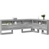 vidaXL Testata Contenitore Grigio Sonoma 120 cm Legno Multistrato, Mobile per Camera, Testata Rettangolare, soluzioni salvaspazio, Organizer Funzionale, Stile Minimalista