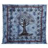 Seamar Copritutto Grande New Albero Copri Divano 100% Cotone Riciclato con Frange 210x230cm Telo Mare (Blu)