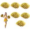 OUKENS Pom Pom Cheerleading, 7 Colori 6 Pezzi Pom Pom Cheerleading Accessorio Danza per Feste Sport Pompon Cheer(d'oro)
