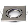 ASIA LED 2x Portafaretto GU10/MR16 Quadrato Fisso 8.2x8.2cm - Nickel Satinato