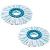 WinGluge 2 Pezzi Testine di Ricambio del Mocio Compatibile con Leifheit Clean Twist Disc Mop, Mocio di Ricambio in Microfibra Buona Capacità di Assorbimento, per Lavaggio Sporco Particelle di Sporco