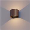 CALEX Applique Verona, per esterni & interni, luce calda Up & Down, fascio luminoso regolabile, impermeabile, Ruggine