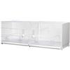 2Gr Gabbia cova cm.120 Modello Cortina, Verniciata Bianca Pieghevole, Misure cm.120x40x40 h. la Gabbia è sovrapponibile con Laterali e Posteriore Chiusi