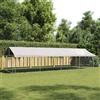 Azzrora Gabbia Cane, Box per Cani da Esterno con Tetto 600x200x150 cm