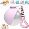 ZVD Borraccia Cane, Bottiglia Portatile 2-In-1 per Cani, per Cani e Gatti, Goccia con Ciotola Pieghevole in Silicone, Ideale per Passeggiate, Escursioni e Viaggi (Rosa)
